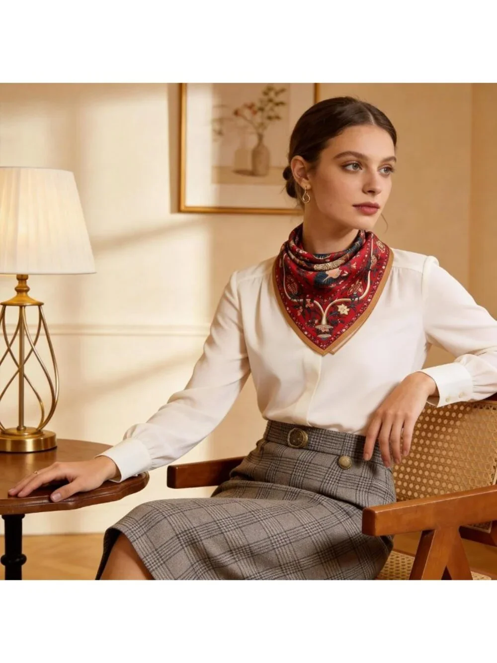 100% Mulberry Silk Scarf - 21